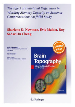 The Effect of Individual Differences in Working Memory Capacity on