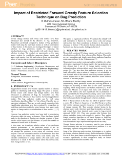 Impact of restricted forward greedy feature selection