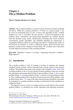 The p-Median Problem