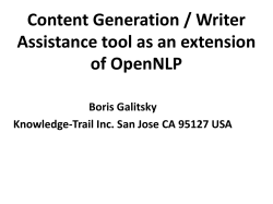 Content Generation / Writer Assistance tool as an extension of