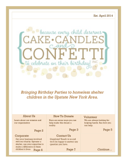 Bringing Birthday Parties to homeless shelter children in the Upstate