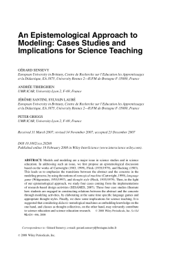 An epistemological approach to modeling: Cases studies and
