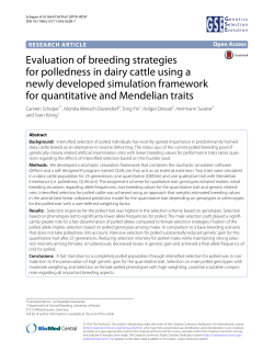 Evaluation of breeding strategies for polledness in dairy cattle using
