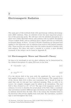 2 Electromagnetic Radiation