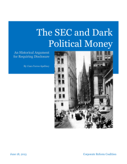 The SEC and Dark Political Money
