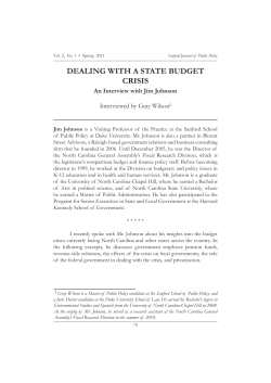 dealing with a state budget crisis - Sites@Duke