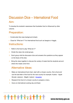 Harmony Day discussion dice
