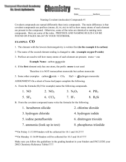 Naming Covalent (molecular) Compounds #1