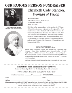Elizabeth Cady Stanton, Woman of Vision
