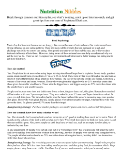 Nutrition Nibbles January 2017