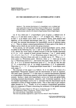 on the discriminant of a hyperelliptic curve