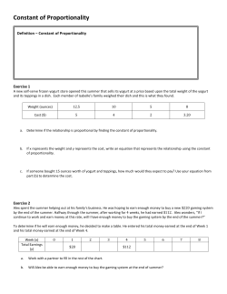 Constant of Proportionality