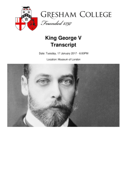 King George V Transcript