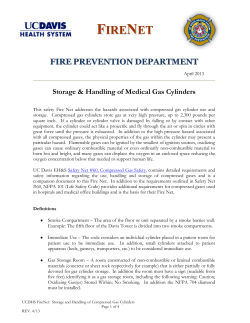 Storage and Handling of Medical Gas Cylinders