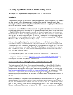 The &ldquo;Jolly Roger Ovens&rdquo; family of Biochar making