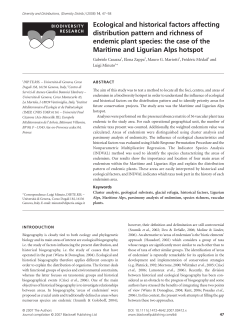 Ecological and historical factors affecting distribution pattern and