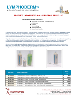 Lymphoderm Lotion and Bathing Solution