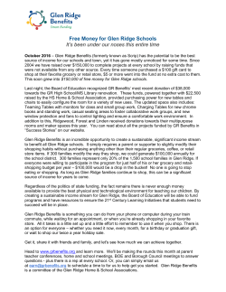 Free Money for Glen Ridge Schools It`s been under our noses this