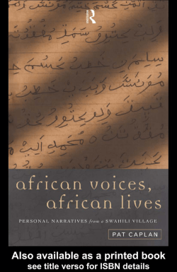 African Voices, African Lives: Personal Narratives from a Swahili