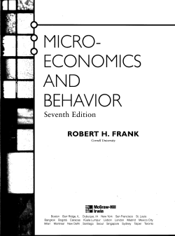 micro- economics and behavior