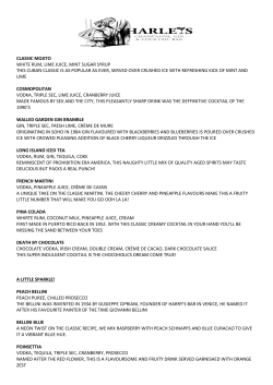 CLASSIC MOJITO WHITE RUM, LIME JUICE, MINT SUGAR SYRUP