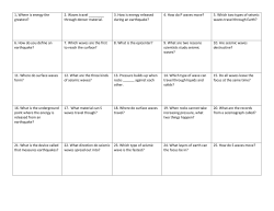 2. Waves travel ______ through denser material. 3. How is energy
