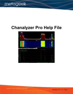 Chanalyzer Pro Help File