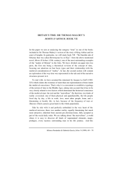 britain`s time: sir thomas malory`s morte d`arthur, book vii