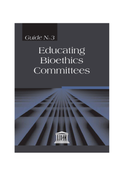 Educating bioethics committees - UNESDOC