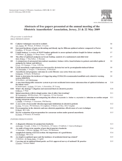 OAA 2009 (Jersey) - Obstetric Anaesthetists` Association