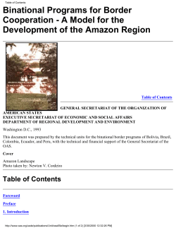 Table of Contents - Organization of American States