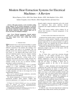 Modern Heat Extraction Systems for Electrical