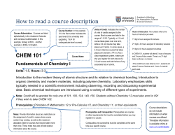 How to read a course description guide