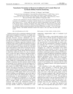 Nanocluster Formation in Electron