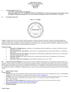 MAT 131 Course - Delta State University