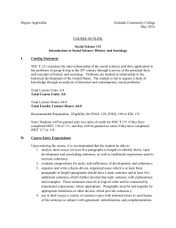 Degree Applicable Glendale Community College May 2014