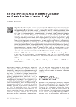 Sibling echinoderm taxa on isolated Ordovician continents: Problem