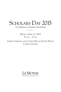 scholars day 2015 - Le Moyne College