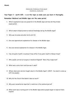 Medieval Medicine Quiz