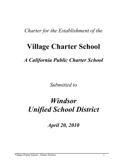 2010 Charter Renewal - Village Charter School