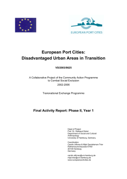 European Port Cities - Institut f&uuml;r Ethnologie Hamburg