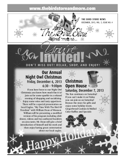 December 2013 - The Bird Store and More