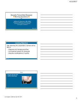 Sexually Transmitted Diseases Burning Questions - IAS-USA