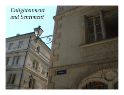 Enlightenment and Sentiment - Indiana University Bloomington