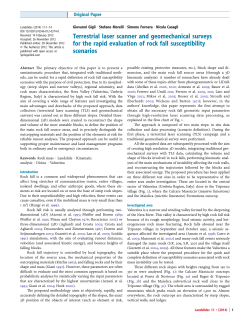 Terrestrial laser scanner and geomechanical surveys for the rapid