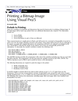 Printing a Bitmap Image Using Visual Pro/5
