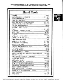 Hand Tools - Addison Building Materials