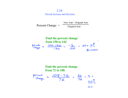2.10 Percent Change = Find the percent change from 150 to 144