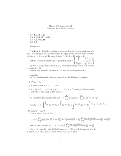 Math 146C Homework #2 Solutions To Graded Problems 10.7: 6,9