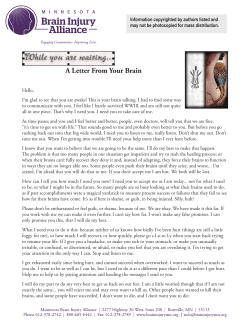 A Letter From Your Brain